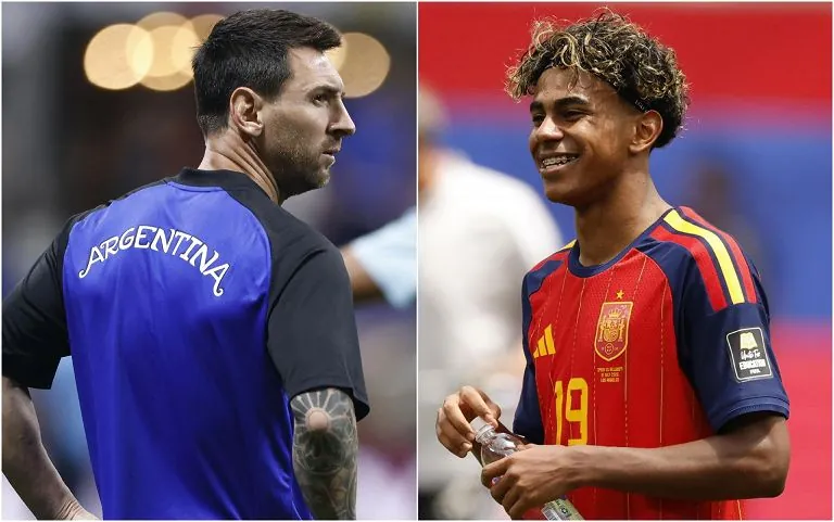 Lionel Messi e Lamine Yamal